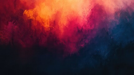Poster - Abstract vibrant smoke clouds in fiery hues