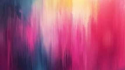 Poster - Abstract vibrant vertical brushstrokes in hues of pink, purple, and yellow