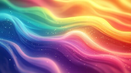 Poster - Abstract vibrant wavy colorful background