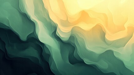 Poster - Abstract wavy layers of color