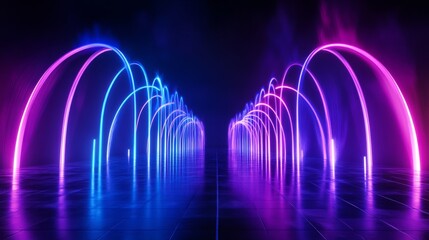 Poster - Abstract digital background.Global network and connectivity. Abstract futuristic blue glowing podium. Technology and science. Futuristic technology. High tech. Copy space