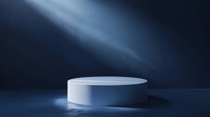 Poster - Abstract futuristic blue background. Futuristic circular podium. Empty podium. High technology. Design template technology. Abstract technology. Futuristic technology. Technology digital. Copy space