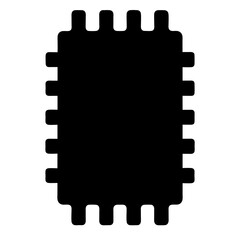 Poster - Abstract Black Rectangular Shape with Interlocking or Connecting Elements Design