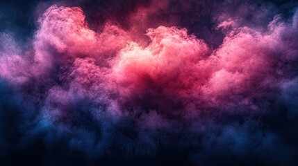 Poster - Dramatic smoke clouds in vibrant hues