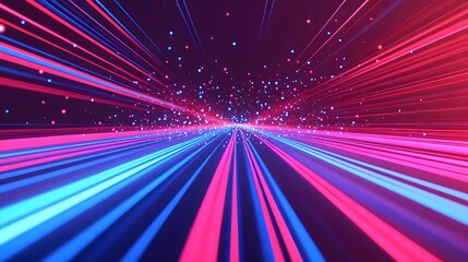 Wall Mural - neon light speed abstract background - neon colors