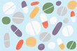 © Volha Kaliaha/Stocksy - Abstract illustration with pills of different shape and color