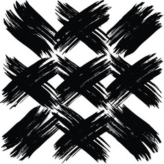 Aufkleber - Black and white abstract background with geometric pattern texture design