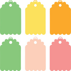 Poster - A colorful set of vector labels and tags offers a design illustration for business sale banners