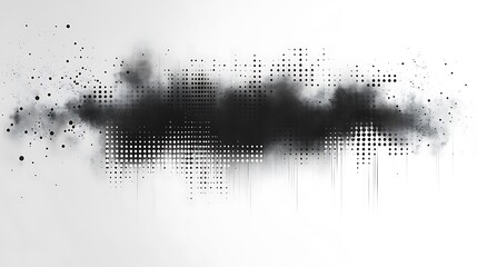 Poster - Abstract black and white halftone pattern with grunge elements background for modern design projects