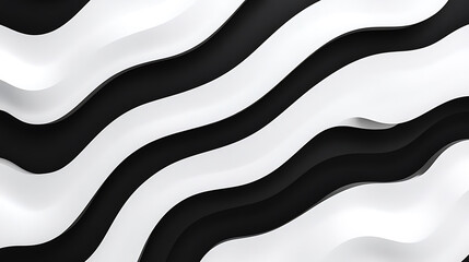 Poster - Abstract black and white wavy lines pattern background monochromatic design seamless wavy stripes illusion contemporary presentation creative backdrop