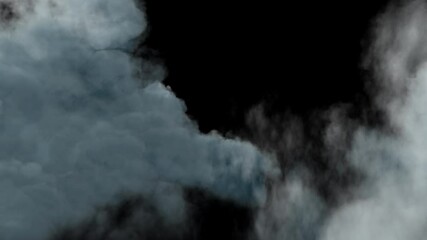 Wall Mural - soft and gentle cloud motion flying slowly on transparent alpha background
