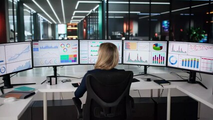 Leinwandbilder - KPI Business Analytics Data Dashboard