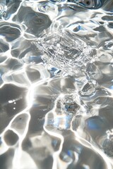 Poster - Abstract Water Surface with Ripples and Sunlight Reflections Creating a Mesmerizing Pattern