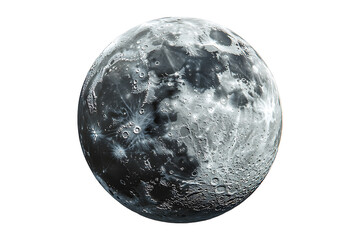 Wall Mural - Detailed Moon Surface isolated on transparent background