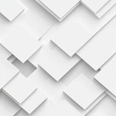 Poster - Modern white and light grey square overlapped pattern on background with shadow. white background. Minimal geometric white light background abstract design. Elegant white and grey Background.