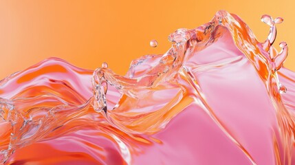 Poster - Orange and pink abstract background