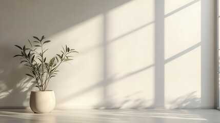 Poster - Modern office interior with empty wall for mockup. 3D Rendering