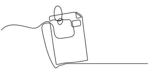 Poster - Continuous Line Drawing of Survey Icon. Hand Drawn Symbol Vector Illustration, Continuous Line Clipboard Illustration Concept, Checklist Continuous Line Icon, Frame clipboard continuous one line draw.