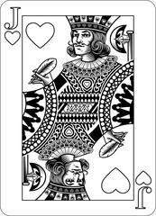 Leinwandbilder - Jack of Hearts design from a new original deck of playing cards.