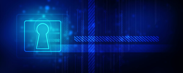 Poster - 2d illustration technology cyber security