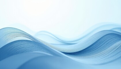 Aufkleber - Abstract blue wave background with smooth lines. Modern, clean, minimalistic design. Suitable for website background, banner, poster, presentation, cover, advertising, digital art, graphic design