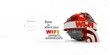 © jijomathai - 3d illustration WiFi symbol sign with globe