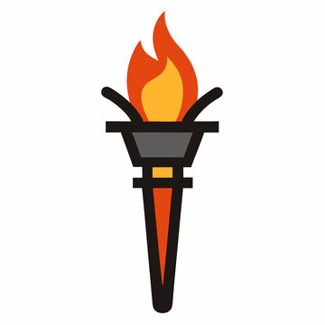 Torchlight-parade vector for print, perfect for shirts, mugs, stickers, and patriotic decor.