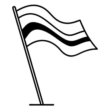 Flag-waving vector for print, perfect for shirts, mugs, stickers, and patriotic decor.
