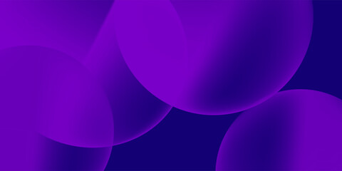 Poster - PrintMinimal geometric background. Purple elements with fluid gradient. Dynamic shapes composition. Eps10 vector