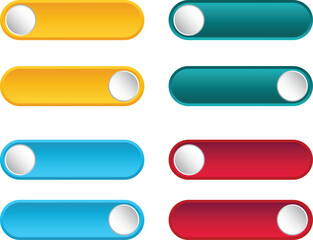 Color buttons for web vector