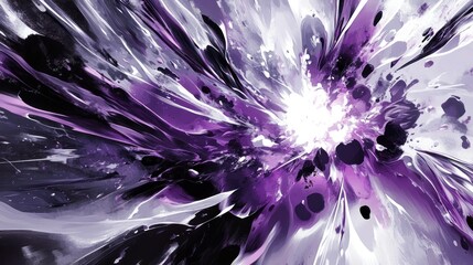Aufkleber - purple abstract explosion, vibrant energy, cosmic background, design art