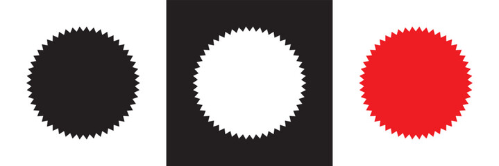 Aufkleber - Star shape stickers.  icon Frame elements icon. Rounded form label design. Vector for websites, mobile interfaces, presentations, banner, visual branding etc. Vector illustration. EPS 10