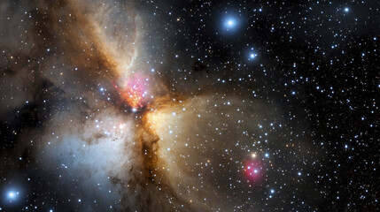 stunning deep galaxy filled with vibrant colors, bright stars, and cosmic dust, showcasing beauty of