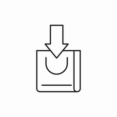 Poster - shopping bag arrow icon vector sign