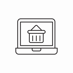 Poster - Ecommerce store shopping website icon vector sign