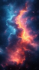 Wall Mural - colorful cosmic clouds display vibrant hues in deep space during a stellar phenomenon