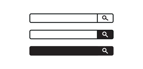 Aufkleber - search bar vector set.searching bar for web, ui, app png and vector illustration on transparent background