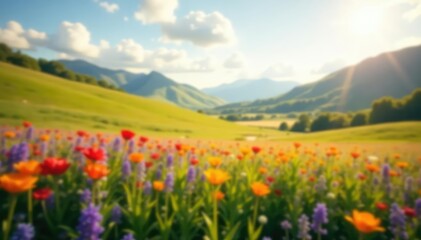 Wall Mural - abstract blurred landscape, perfect for product display, material, wallpaper