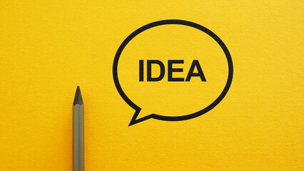 Poster - Fresh Idea is shown using the text and photo of pencil. Innovative ideas