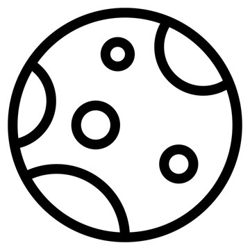 Vector Icon Forecast, full, moon, night, weather