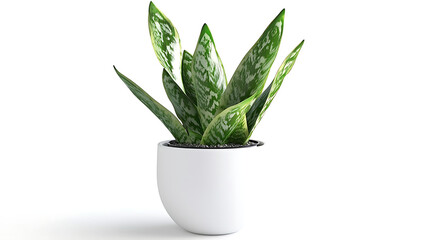 a small plant is in a white bowl