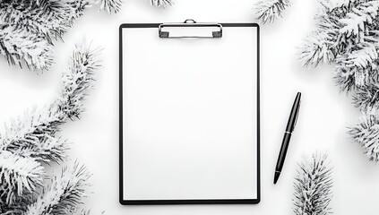 clipboard with blank paper