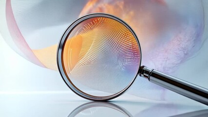 Poster - magnifying glass: investigating a translucent, fluid design within a digital exploration of color an