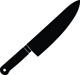 chef s knife on white background