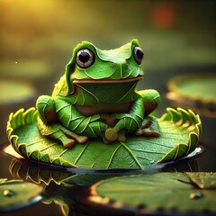 leaf on a lily pad