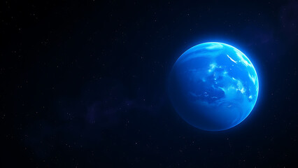 Wall Mural - planet like earth in space background