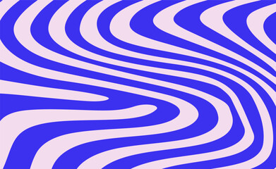 Poster - 49sdf34i0Blue wavy stripes twist and rotate throughout the composition, creating an optical illusion effect. Abstract modern vector illustration ideal for stylish decorative use.
