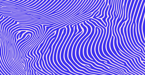 Poster - 49sdf34i0Blue wavy stripes twist and rotate throughout the composition, creating an optical illusion effect. Abstract modern vector illustration ideal for stylish decorative use.