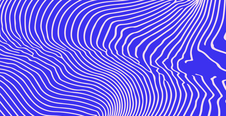Poster - 49sdf34i0Blue wavy stripes twist and rotate throughout the composition, creating an optical illusion effect. Abstract modern vector illustration ideal for stylish decorative use.