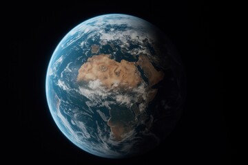 Wall Mural - earth from space, africa visible.